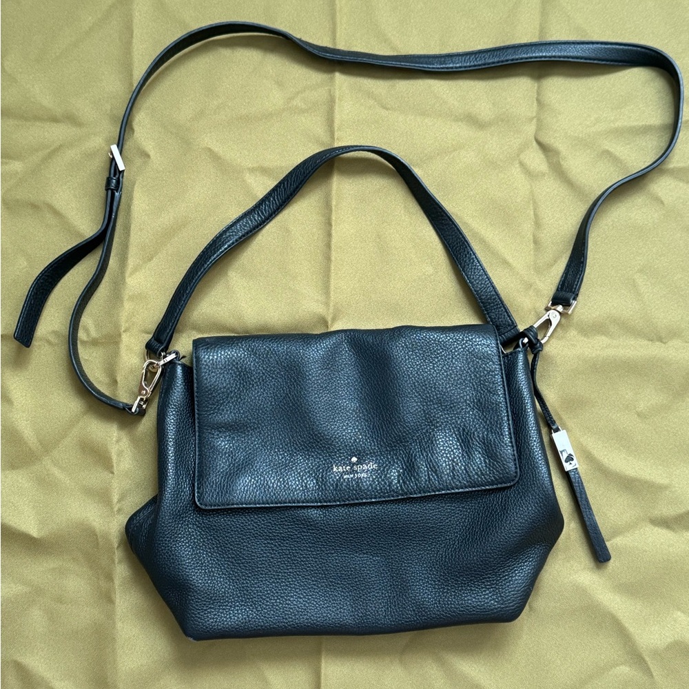 Kate Spade Black Leather Shoulder/Crossbody Bag